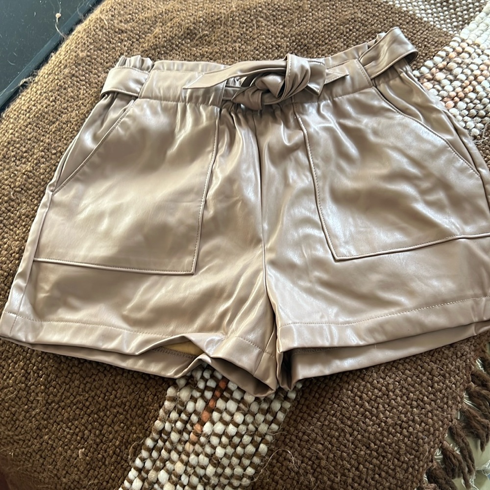 NWT Leather medium shorts